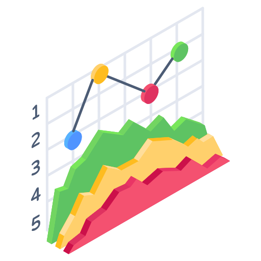 gráfico de área Generic Isometric icono