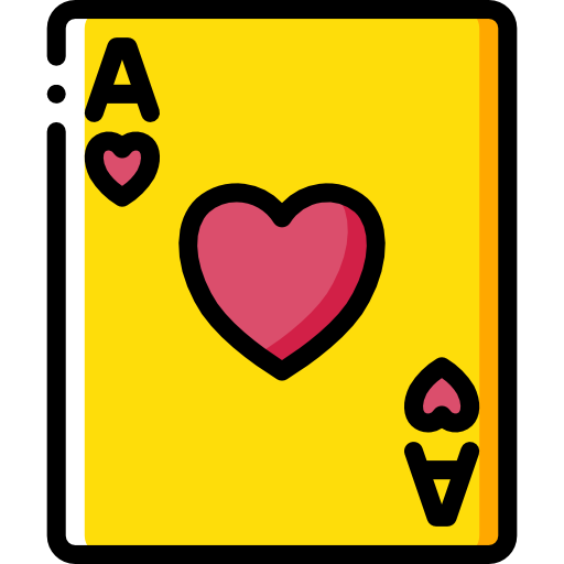 Ace of hearts Basic Miscellany Yellow icon