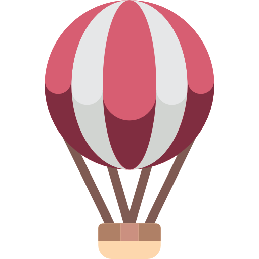 Hot air balloon Basic Miscellany Flat icon