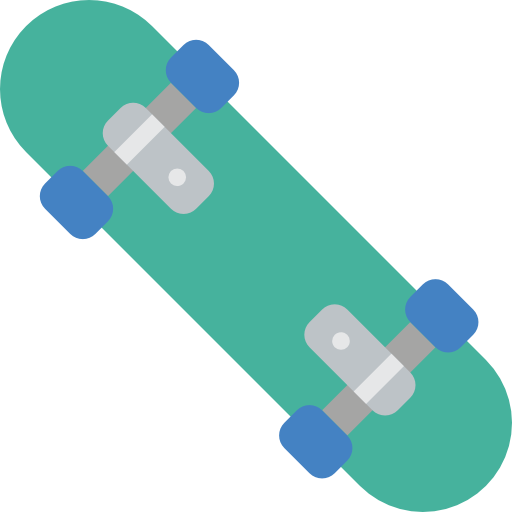 Skateboard Basic Miscellany Flat icon