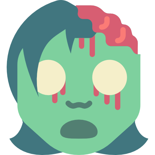 Zombie Basic Miscellany Flat icon