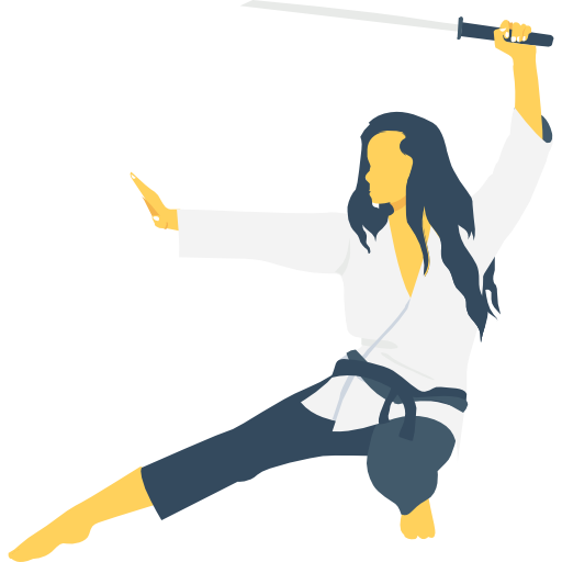 artes marciales Flat Color Flat icono