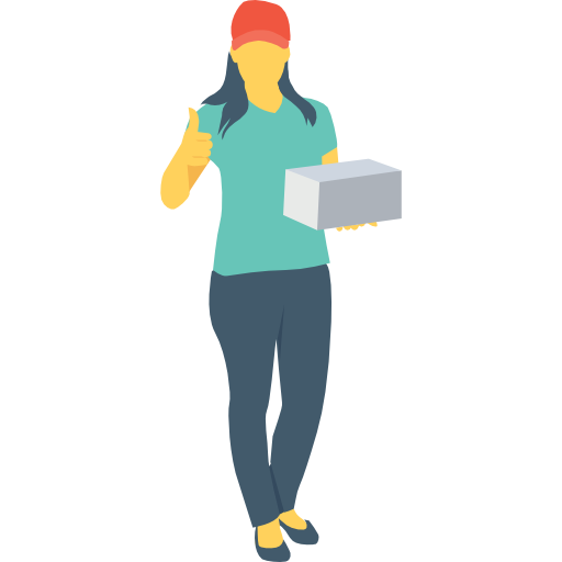 Delivery woman Flat Color Flat icon
