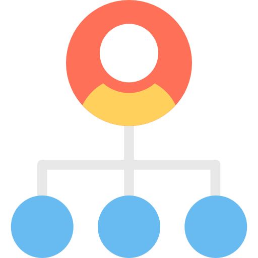 Hierarchical structure Flat Color Flat icon