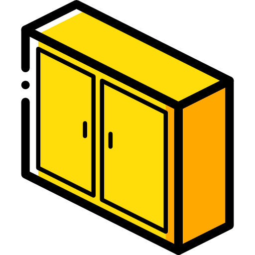 cabinet Isometric Miscellany Yellow Icône