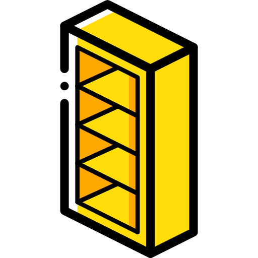 bibliothèque Isometric Miscellany Yellow Icône