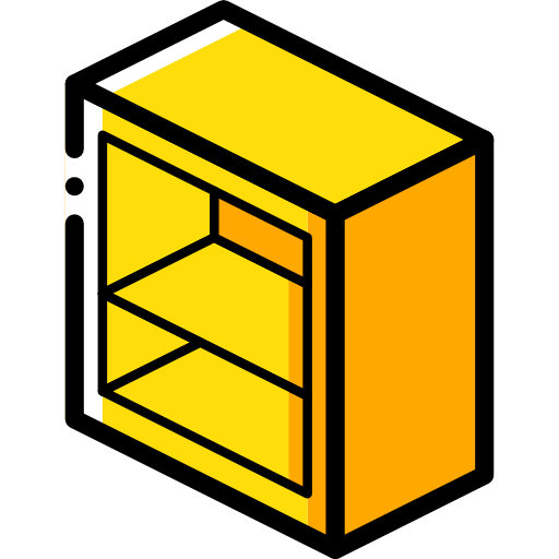 Étagère Isometric Miscellany Yellow Icône