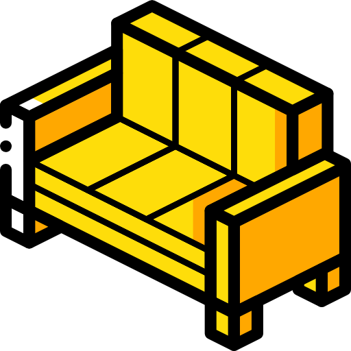 sofa Isometric Miscellany Yellow icon