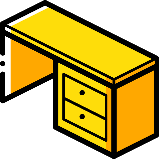 bureau Isometric Miscellany Yellow icoon