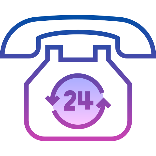 24 시간 Detailed bright Gradient icon