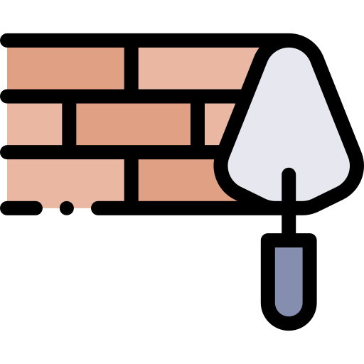 mur de briques Detailed Rounded Lineal color Icône