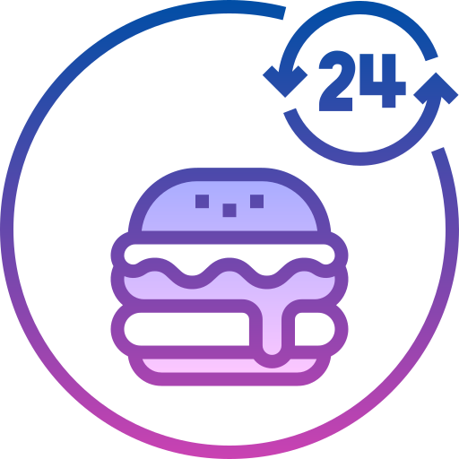 Hamburger Detailed bright Gradient icon