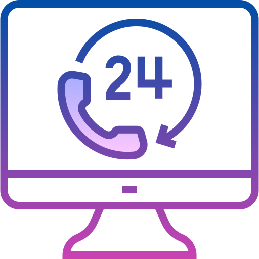 24 hours Detailed bright Gradient icon