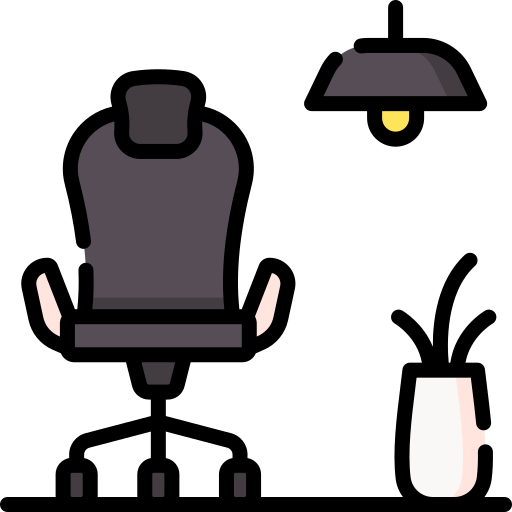 책상 의자 Special Lineal color icon