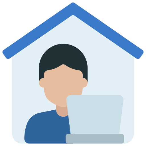 Work from home Juicy Fish Flat icon