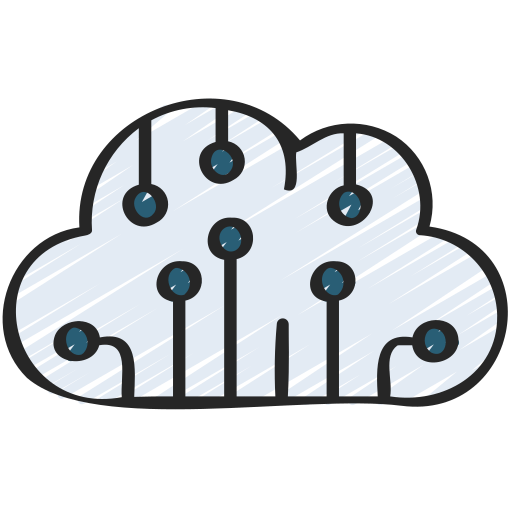cloud computing Juicy Fish Sketchy icoon