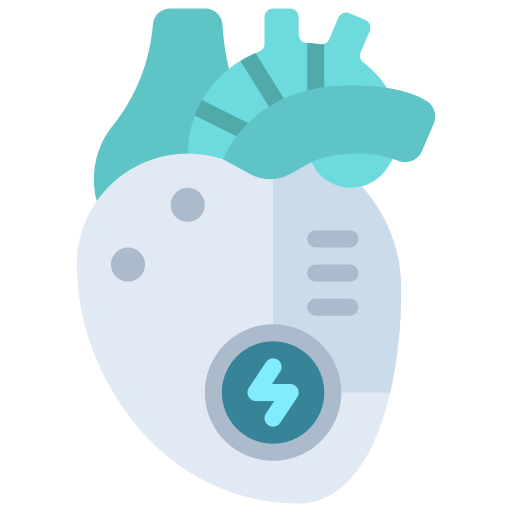 Artificial heart Juicy Fish Flat icon