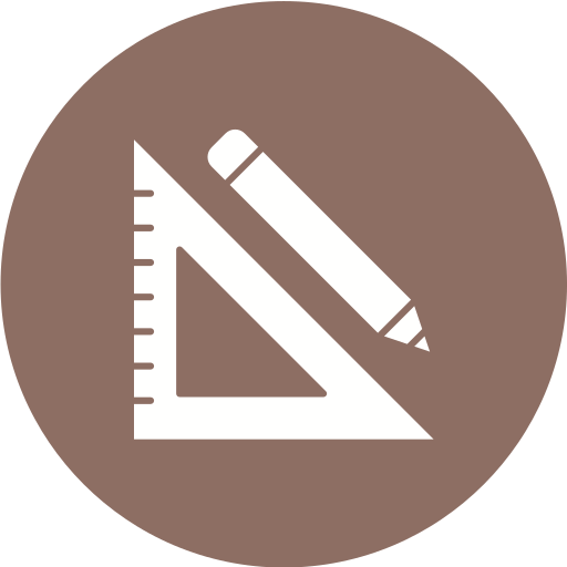 Pencil and ruler Generic Circular icon