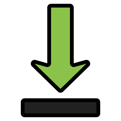 flecha hacia abajo Generic Outline Color icono