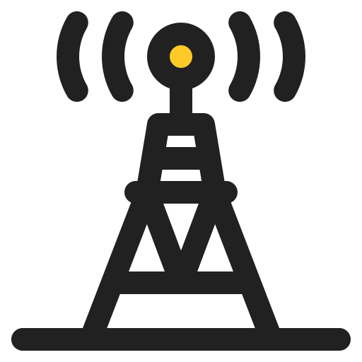 torre de comunicación Generic Outline Color icono