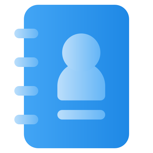 contactboek Generic Flat Gradient icoon