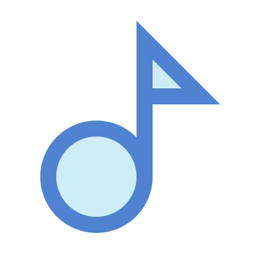 Music note Generic Blue icon