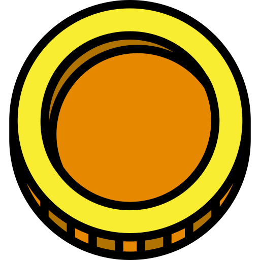 Coin Generic Outline Color icon