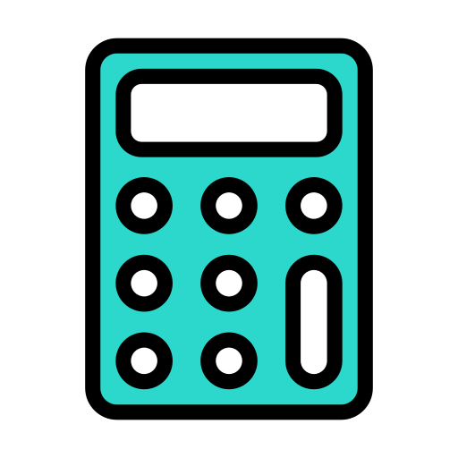 kalkulator Vector Stall Lineal Color ikona