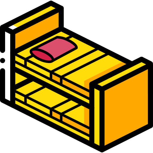 Bunk bed Isometric Miscellany Yellow icon