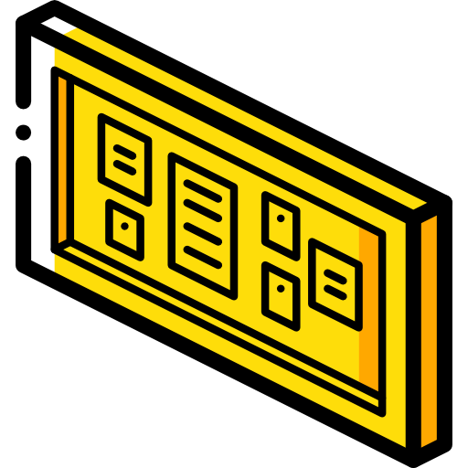notitiebord Isometric Miscellany Yellow icoon
