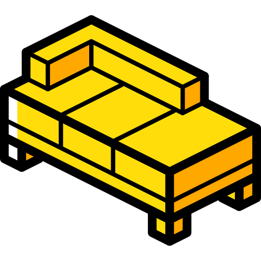 소파 Isometric Miscellany Yellow icon