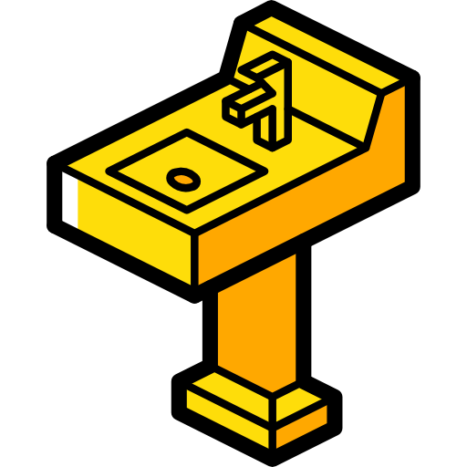 Sink Isometric Miscellany Yellow icon