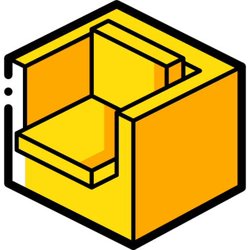 Armchair Isometric Miscellany Yellow icon