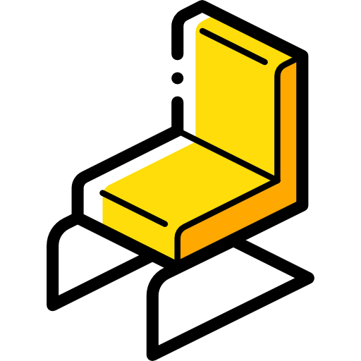 의자 Isometric Miscellany Yellow icon