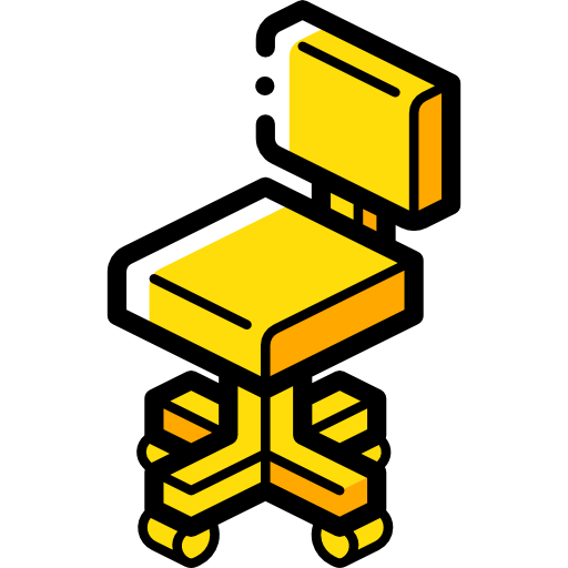 bureaustoel Isometric Miscellany Yellow icoon