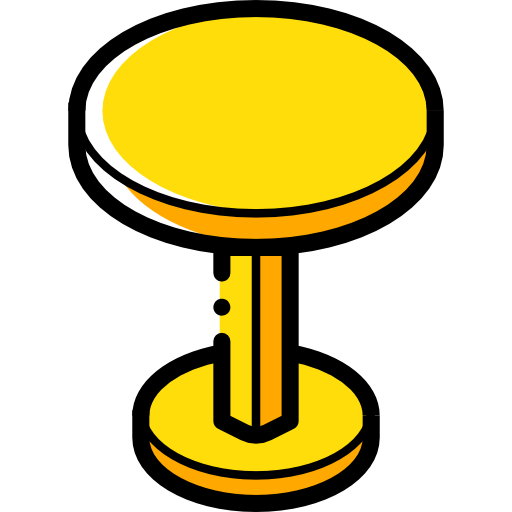 テーブル Isometric Miscellany Yellow icon