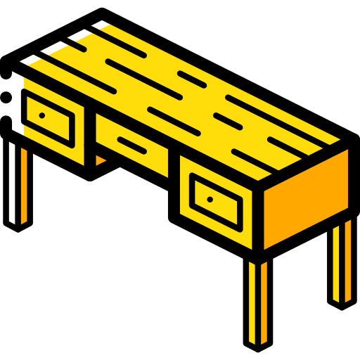 bureau Isometric Miscellany Yellow icoon