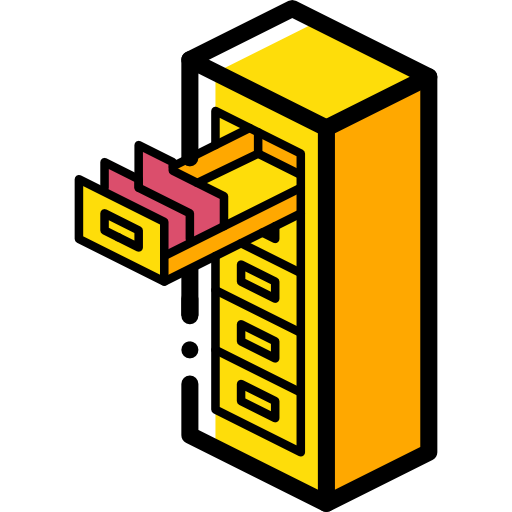 cabinet Isometric Miscellany Yellow Icône