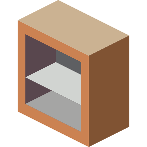 Shelf Isometric Miscellany Flat icon