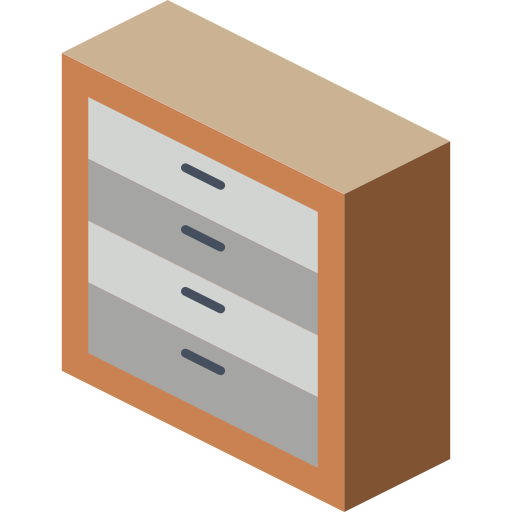 Drawers Isometric Miscellany Flat icon