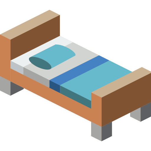 bed Isometric Miscellany Flat icoon