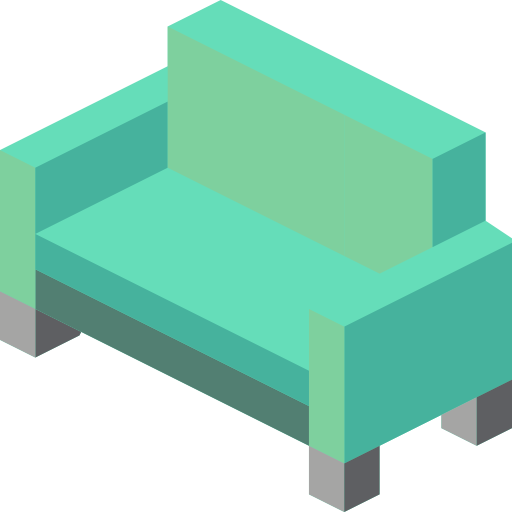 sofá Isometric Miscellany Flat icono