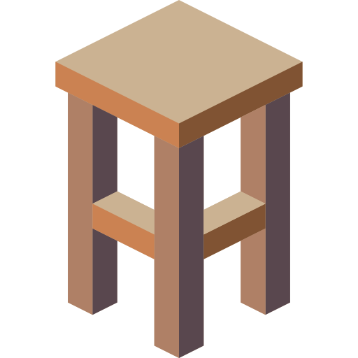 stołek Isometric Miscellany Flat ikona