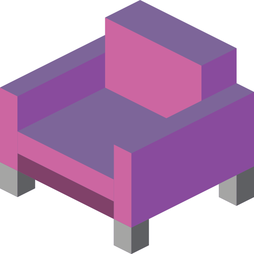 fauteuil Isometric Miscellany Flat icoon