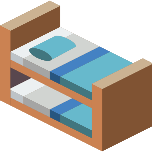 Bunk bed Isometric Miscellany Flat icon