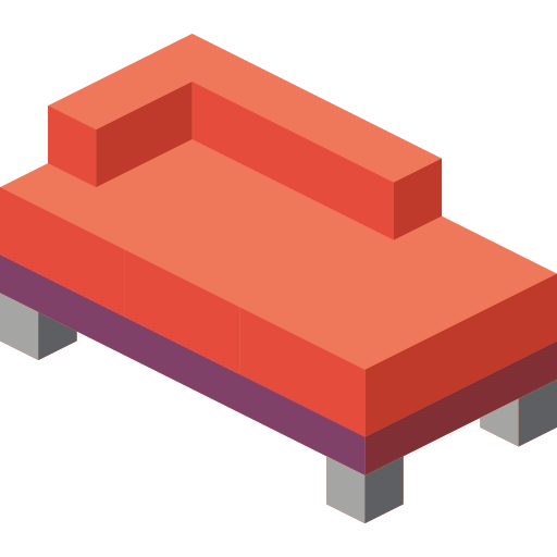 sofa Isometric Miscellany Flat ikona
