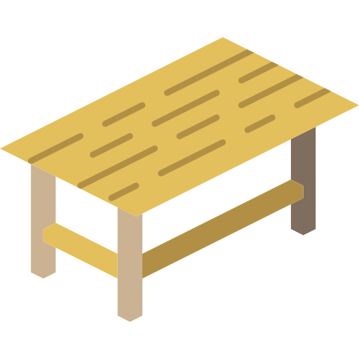 テーブル Isometric Miscellany Flat icon