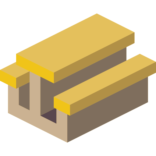 picknicktisch Isometric Miscellany Flat icon
