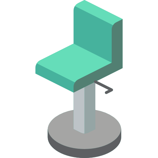 silla Isometric Miscellany Flat icono