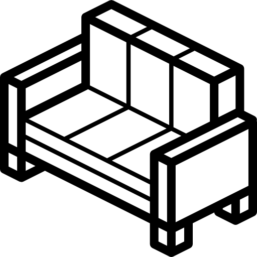 소파 Isometric Miscellany Lineal icon
